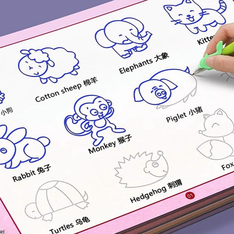 [JS] สมุดวาดภาพระบายสี รูปร่อง สีแดง สําหรับเด็ก - รูปที่ 2