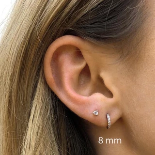 5/6/8/10 มม.ชุบทอง Huggies Hoop ต่างหูผู้หญิงแหวนกระดูกอ่อนเกลียวขนาดเล็กเจาะ Tragus วงกลมสาว Hypoallergenic เครื่องประดับ