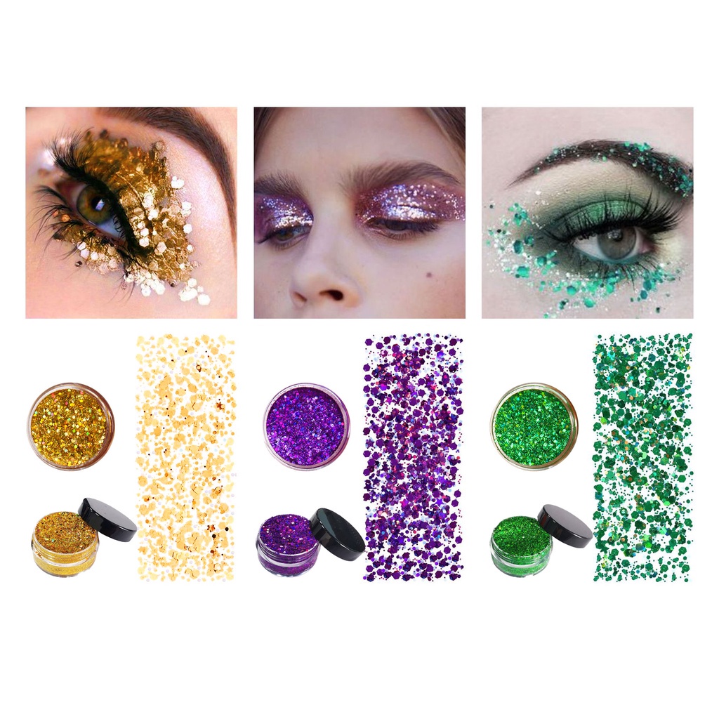 💖สินค้าพร้อมส่งในไทย กลิตเตอร์เจลกากเพชรติดหน้า ใช้แต่งหน้า แต่งผิวทั้วตัว แนวแฟนซี - รูปที่ 4