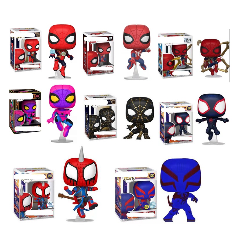 โมเดลฟิกเกอร์ Marvel Spider Man Across The Spider-Verse Funko Pop Spiderman Spider Punk 1267 1223 1231