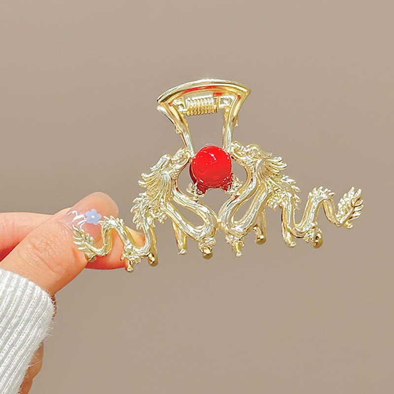 สไตล์ใหม่สไตล์จีนคลิปรูปมังกรหญิงปีใหม่อินเทรนด์ด้านหลังหัวสไตล์ใหม่กรงเล็บผมสไตล์ใหม่เครื่องประดับหัวเฉพาะ - รูปที่ 5