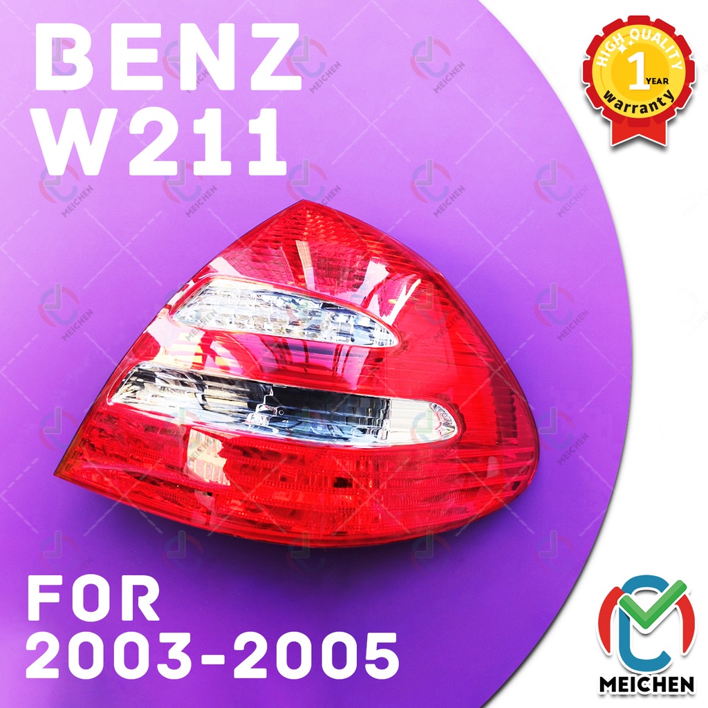 ไฟท้าย Mercedes Benz W211 LED E-class (2003-2005) E200 E220 E260 E280 E300 ไฟท้าย ไฟท้ายไฟเบรคไฟท้าย​แต่ง​ โคมไฟท้าย เสื้อ​ไฟท้าย ทับทิมไฟท้าย ไฟท้ายกันชนหลังสําหรับ ไฟท้าย​ พร้อมทับทิม​ Taillamp Taillight