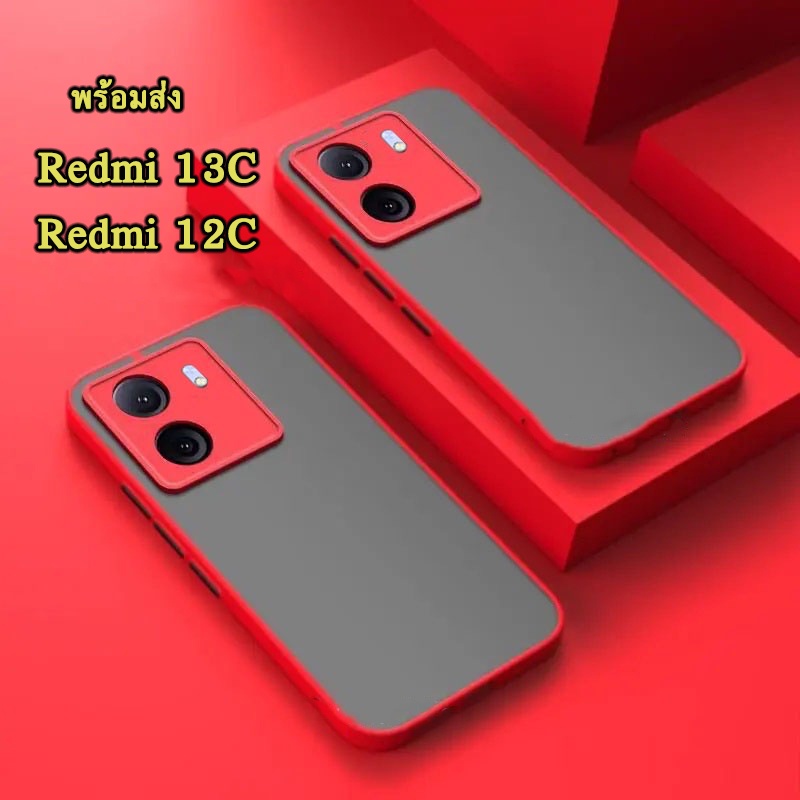 เคสขอบสีหลังขุ่น สำหรับ xiaomi redmi A1 A2 Plus A1+ A2+ 12 12C เคสขอบสีหลังด้าน เคสกันกระแทก เคสโทรศัพท์ Redmi 13C 2023