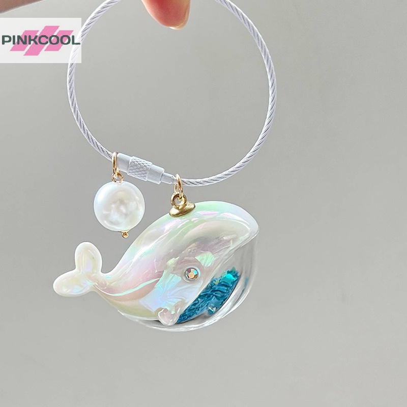 Pinkcool น่ารัก ปลาวาฬ โลมา พวงกุญแจ ตุ๊กตาสัตว์ทะเล คาวาอี้ พวงกุญแจรถ พวงกุญแจ อุปกรณ์เสริม สําหรับผู้ชาย ผู้หญิง คู่รัก กระเป๋า เครื่องประดับ ขายดี