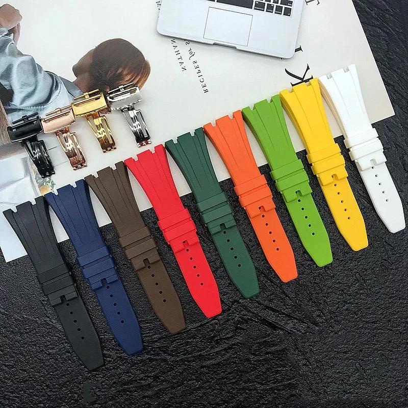 สายนาฬิกาข้อมือ ยางซิลิโคน 27 มม. 18 มม. แบบเปลี่ยน สําหรับ AP Watch Band GA2100