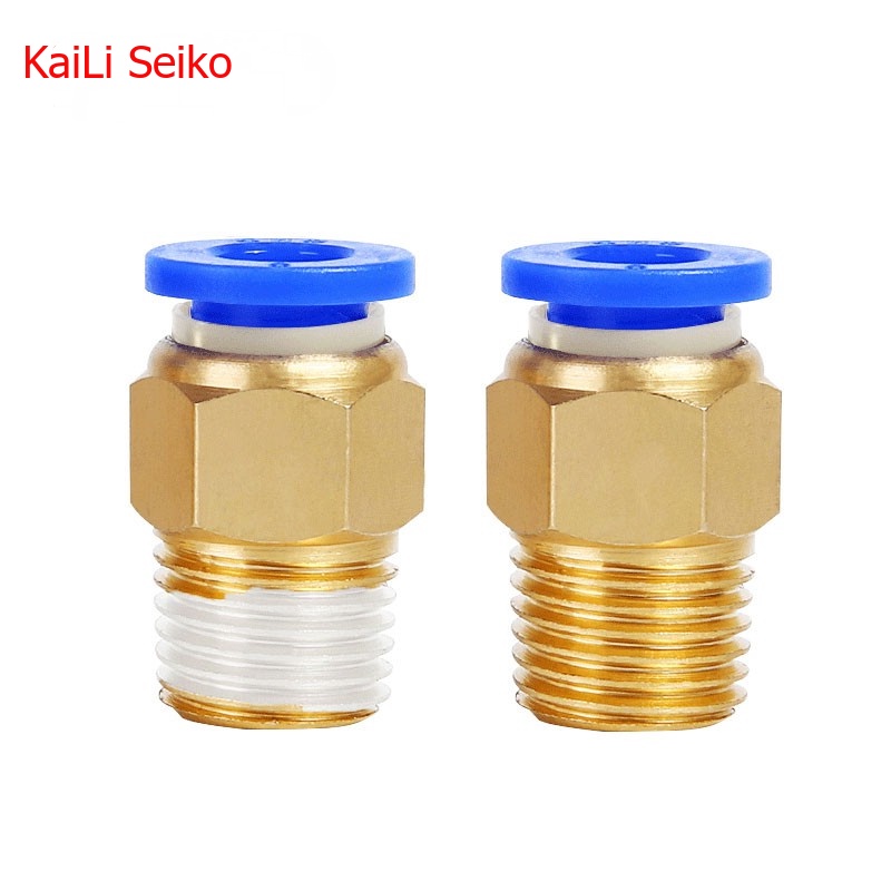 ข้อต่อท่อนิวเมติก PC เกลียวตัวผู้ 1/8 1/4 3/8 1/2 4 มม. 6 มม. M5 8 มม. 10 มม. M6 – โปรปัง