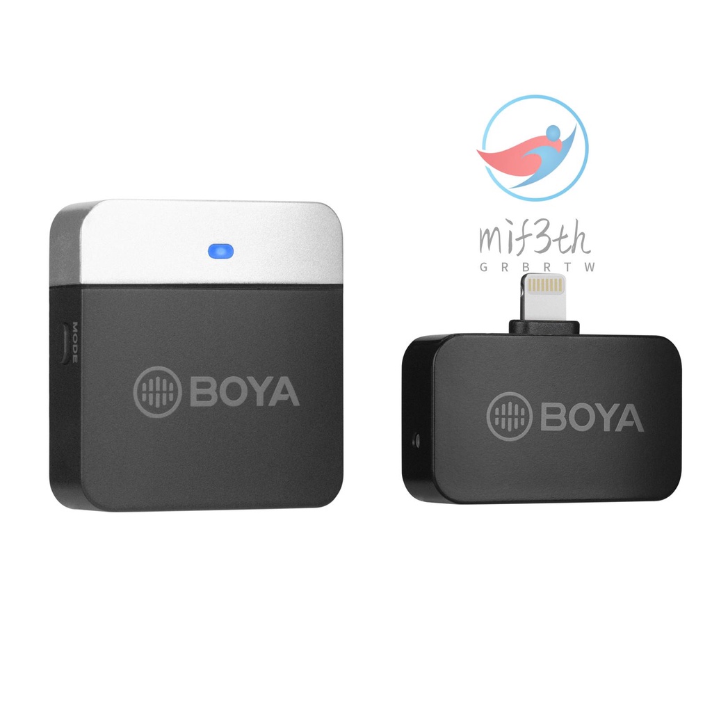 Boya BY-M1LV-D 2.4GHz เครื่องส่งสัญญาณระบบไมโครโฟนไร้สาย + ตัวรับสัญญาณ ไมโครโฟนบันทึกเสียง ขนาดเล็ก แบบเปลี่ยน สําหรับ iOS สมาร์ทโฟน แท็บเล็ต บันทึก Vlog ถ่ายทอดสด ประชุมทางวิดีโอ อินเตอร์เน็ต