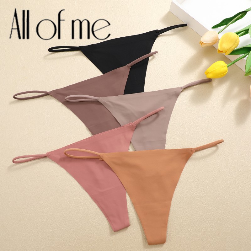 Allofme กางเกงชั้นในจีสตริง เอวต่ํา เซ็กซี่ นิ่ม ใส่สบาย ไร้รอยต่อ สําหรับผู้หญิง