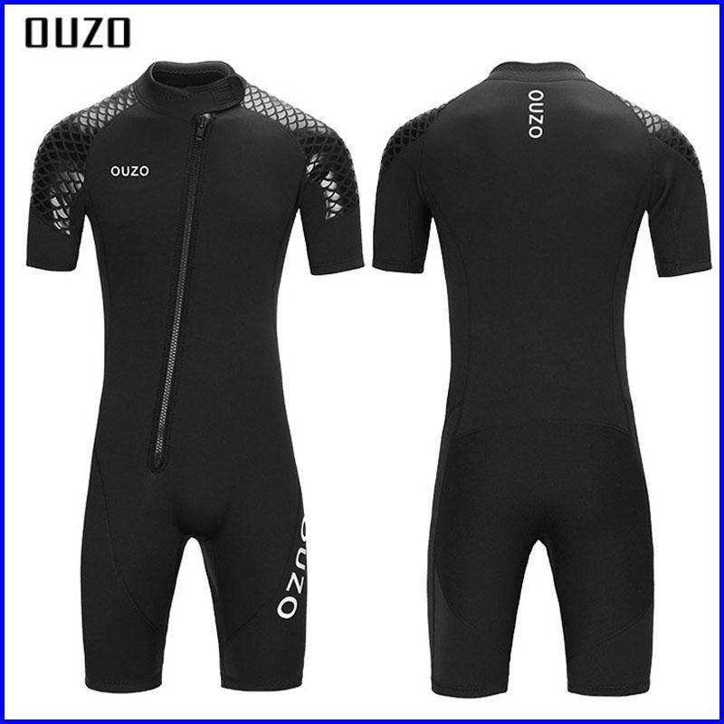 พร้อมส่ง OUZO ชุดเว็ตสูท ผ้านีโอพรีน มีซิป ยาว 3 มม. สําหรับผู้ชาย ผู้หญิง เหมาะกับการดําน้ํา