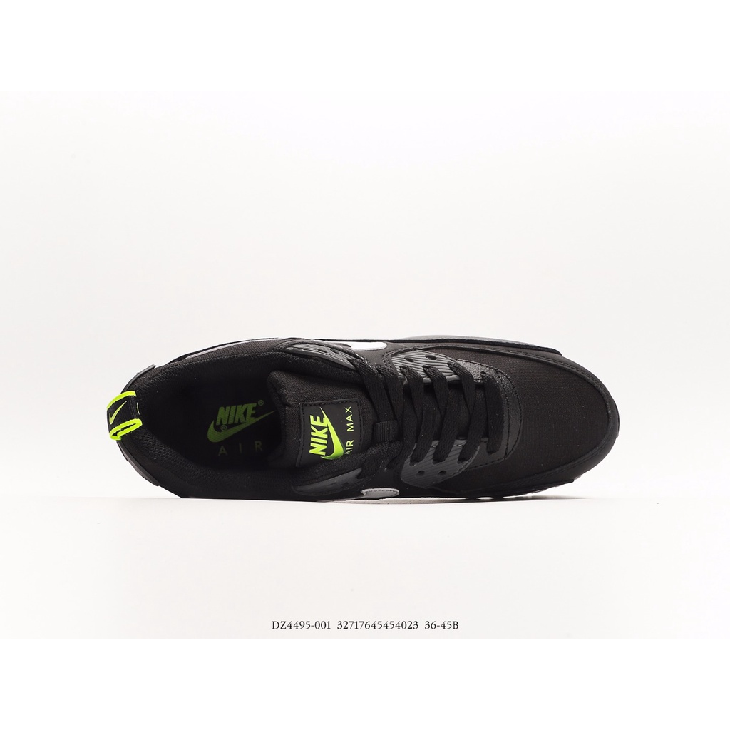 Nike Air Max 90 รองเท้าวิ่งสีดำรองเท้าผ้าใบลำลองสำหรับผู้ชายและผู้หญิง แฟชั่น