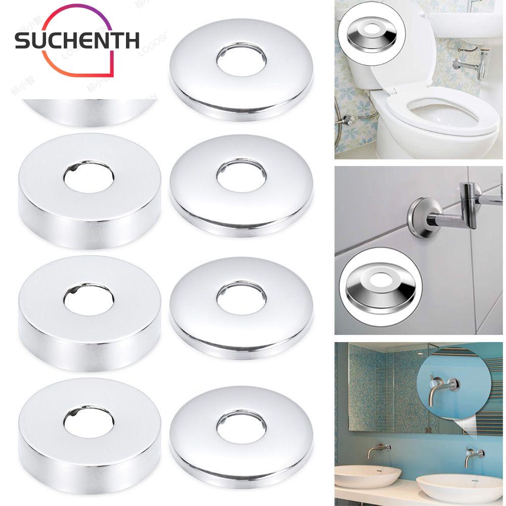 Suchenth ฝาครอบก๊อกน้ํา หน้าแปลน สเตนเลส โครเมี่ยม อุปกรณ์เสริม สําหรับตกแต่ง
