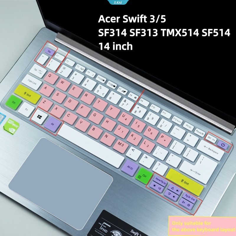 แผ่น TPU ป้องกันคีย์บอร์ดแล็ปท็อป คุณภาพสูง สําหรับ Acer Swift 3/5 SF314 SF313 TMX514 SF514 14 นิ้ว [058-ZKY]