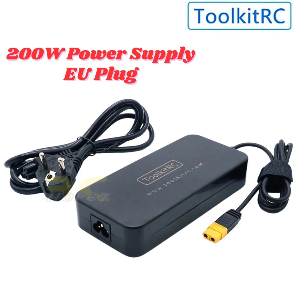 ToolKitRC ADP200 200W 4.0A อะแดปเตอร์จ่ายไฟพร้อมเอาต์พุต XT60 (ปลั๊ก EU) TK200W