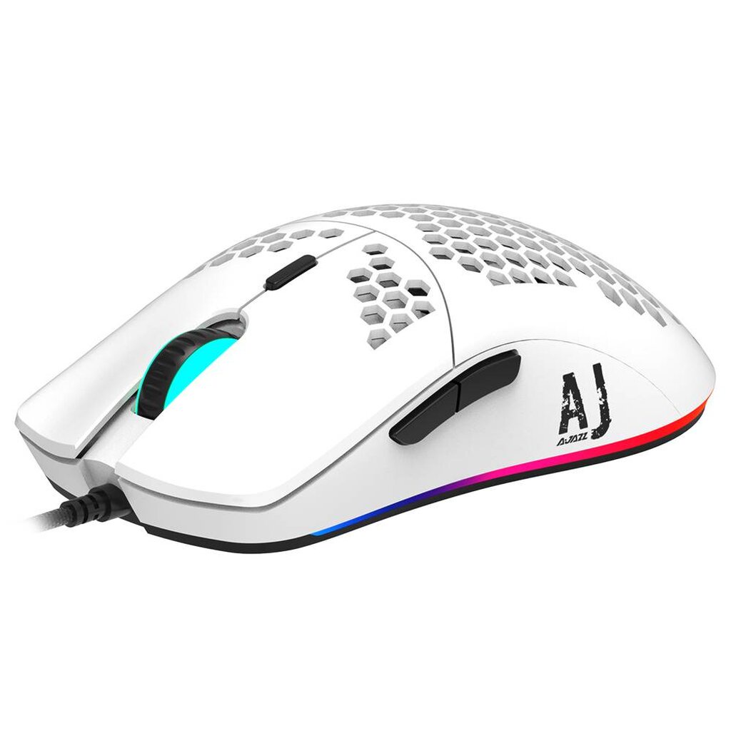 Ajazz AJ390 White 16000DPI RGB Gaming Mouse with Macro Software