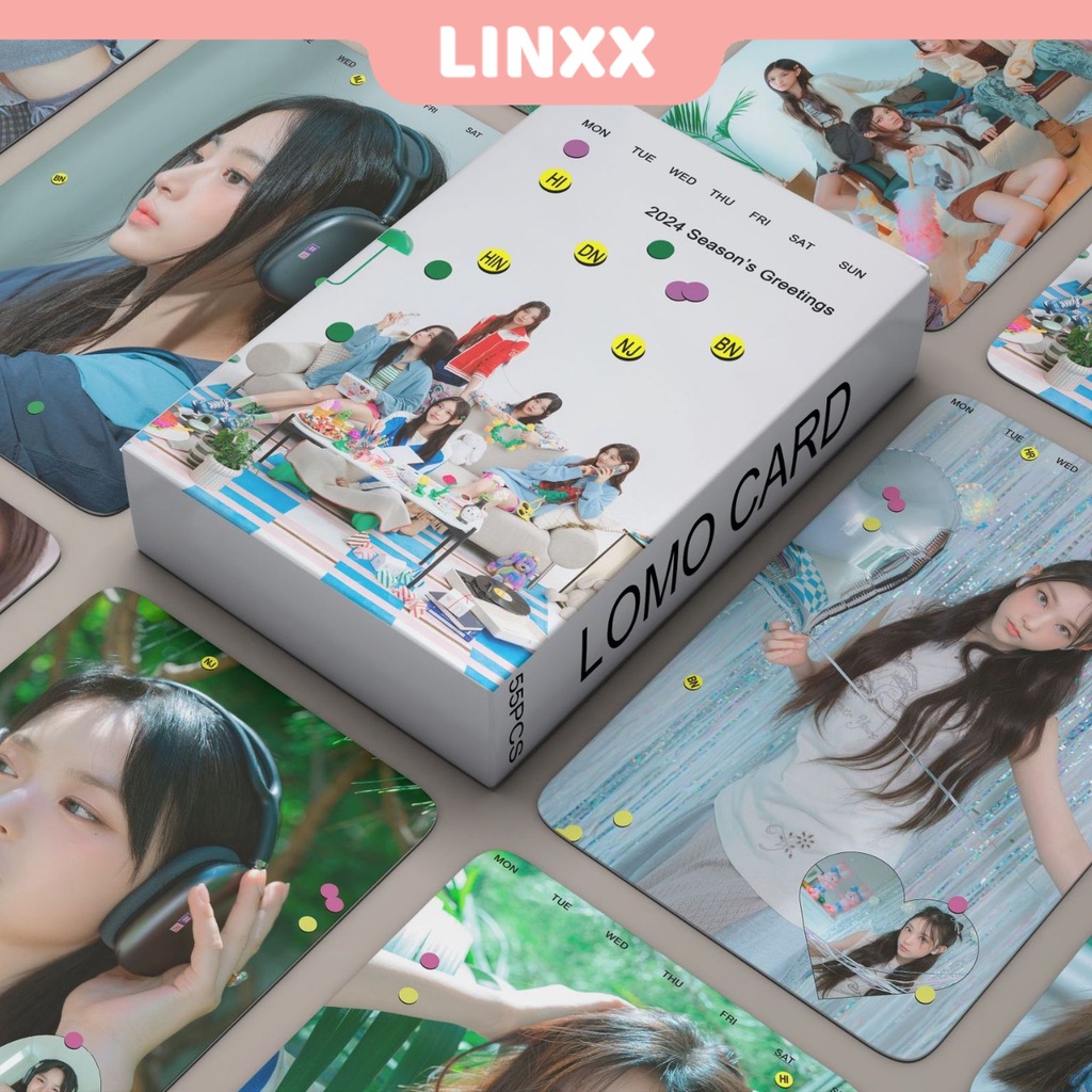 Linxx 55 ชิ้น NewJeans 2024 SEASON'S อัลบั้มโลโม่การ์ด Kpop โฟโต้การ์ด โปสการ์ดซีรีส์