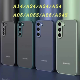 เคสกันกระแทก A25 A05S เคสขอบสีหลังด้าน Samsung A06 A16 A55 A15 A05 A35 A07 A17 A37 A57 5G เคสกันกระแทก ซัมซุงA05 A05S