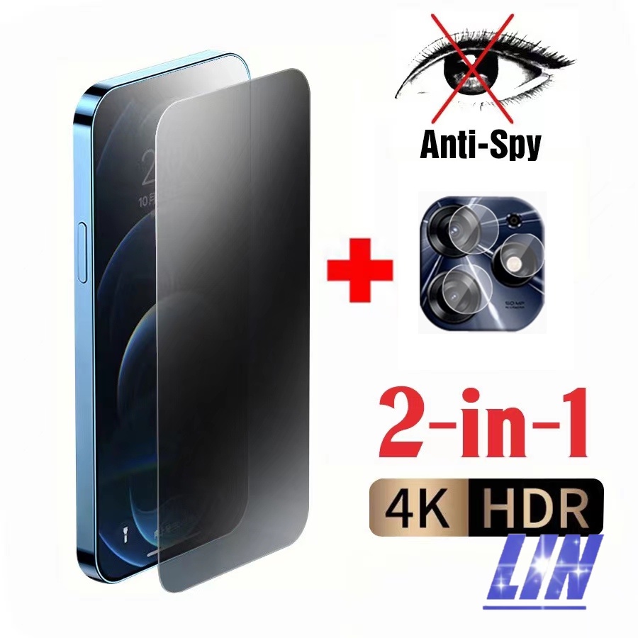 2in1 Anti-Spyความเป็นส่วนตัวกระจกนิรภัยฟิล์มสําหรับHuawei NovaY61 Y70 Y90 9SE 7SE 6SE 7i 3i Plus Y7A