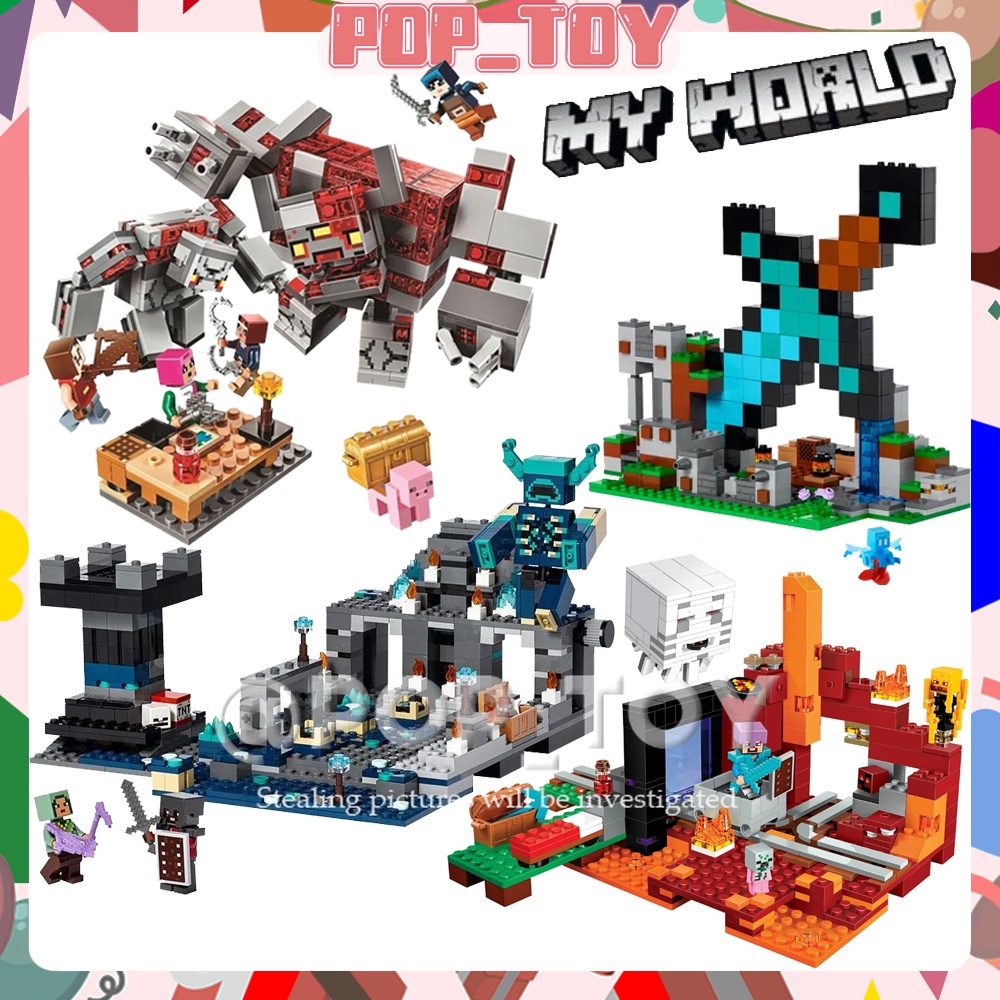 【Minecraft Series】บล็อคตัวต่อ รูปดาบสุนัขจิ้งจอก ของเล่นเสริมการเรียนรู้ สําหรับเด็กผู้ชาย ผู้หญิง