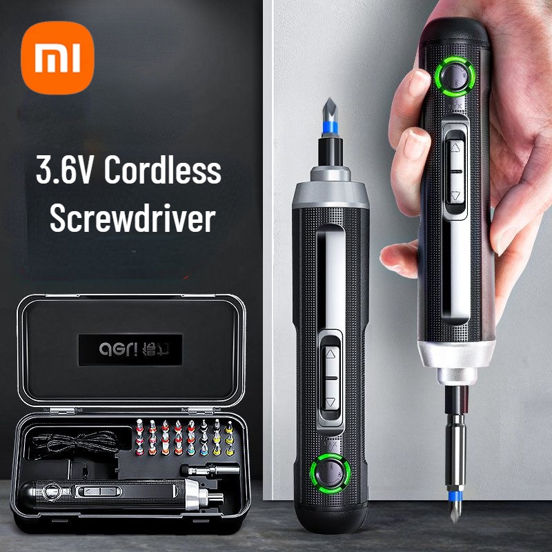 Xiaomi DELI 3.6V ไขควงไร้สาย แบบชาร์จไฟ ซ่อมในครัวเรือน แมนนวล ไขควงบรรจุ LED ชุดเครื่องมือไฟฟ้า