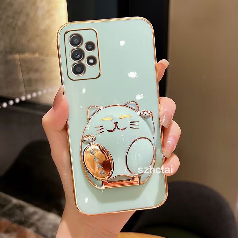 เคสโทรศัพท์ samsung a32 a52 a72 เคสโทรศัพท์ เคสโทรศัพท์พร้อมขาตั้งแมวกวัก Gong Xi Fa Cai - รูปที่ 6