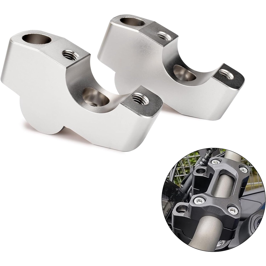 LEDISHUN แฮนด์รถจักรยานยนต์บาร์ Riser Heighten เข้ากันได้กับ Honda CB650R CB300R CB250R CB500F CB500