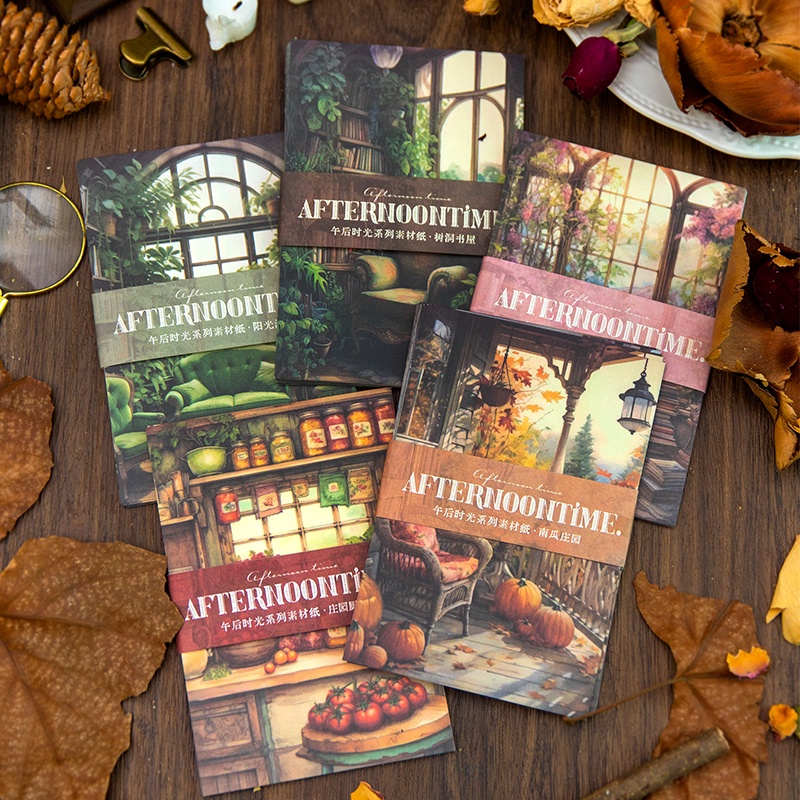 Journal Go 30 ชิ้น/ล็อตเวลาบ่ายวัสดุกระดาษ Retro House Scrapbooking Collage การ์ดพื้นหลังกระดาษ Diy 