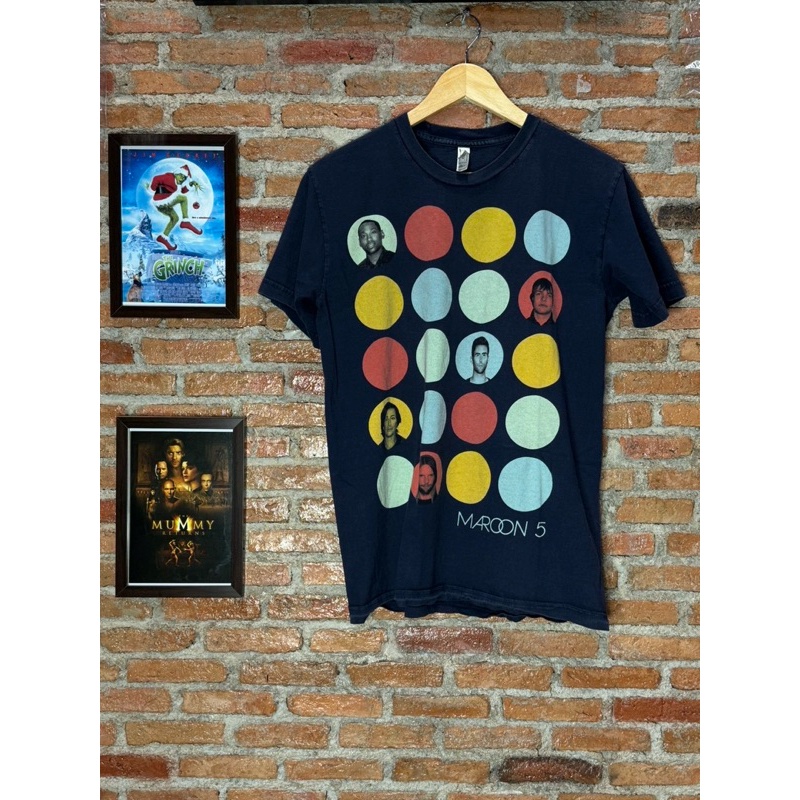 ของขวัญวันเกิด วินเทจมือสอง ลิขสิทธิ์แท้วงดนตรี MAROON 5 (NORTH AMERICA TOUR 2013) ขนาดไซส์ M สีกรม