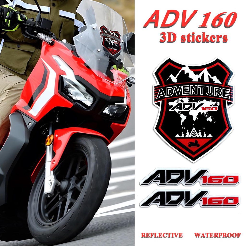 สติกเกอร์ 3D แบบนิ่ม กันน้ํา กันแดด สําหรับติดตกแต่งถังน้ํามันรถจักรยานยนต์ Honda ADV160