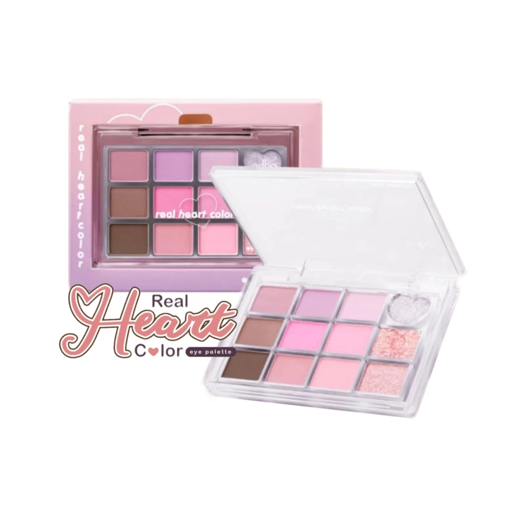 ♦️ของแท้·ส่งด่วน·ถูก♦️Odbo Real Heart Color Eyeshadow Palette #OD2019 : โอดีบีโอ ฮาร์ท คัลเลอร์ อายแชโดว์ x 1 ชิ้น dayse