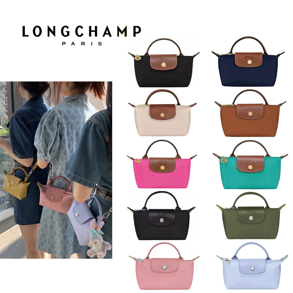 สินค้ามีพร้อมส่งที่ไทย Longchamp Le Pliage Top Hand Pouch crossbody bag mini กระเป๋าถือ handbag มาพร้อมกับสายคล้องไหล่