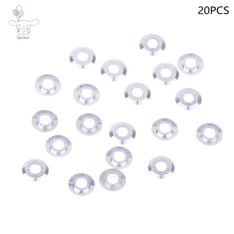 [San] 20pcs มินิโลหะปะเก็นเครื่องซักผ้า Shim Spacers สําหรับ 520 ตลับลูกปืนล้อ Roller 94768 อะไหล่สําหรับ Tamiya 4WD RC รถ POP