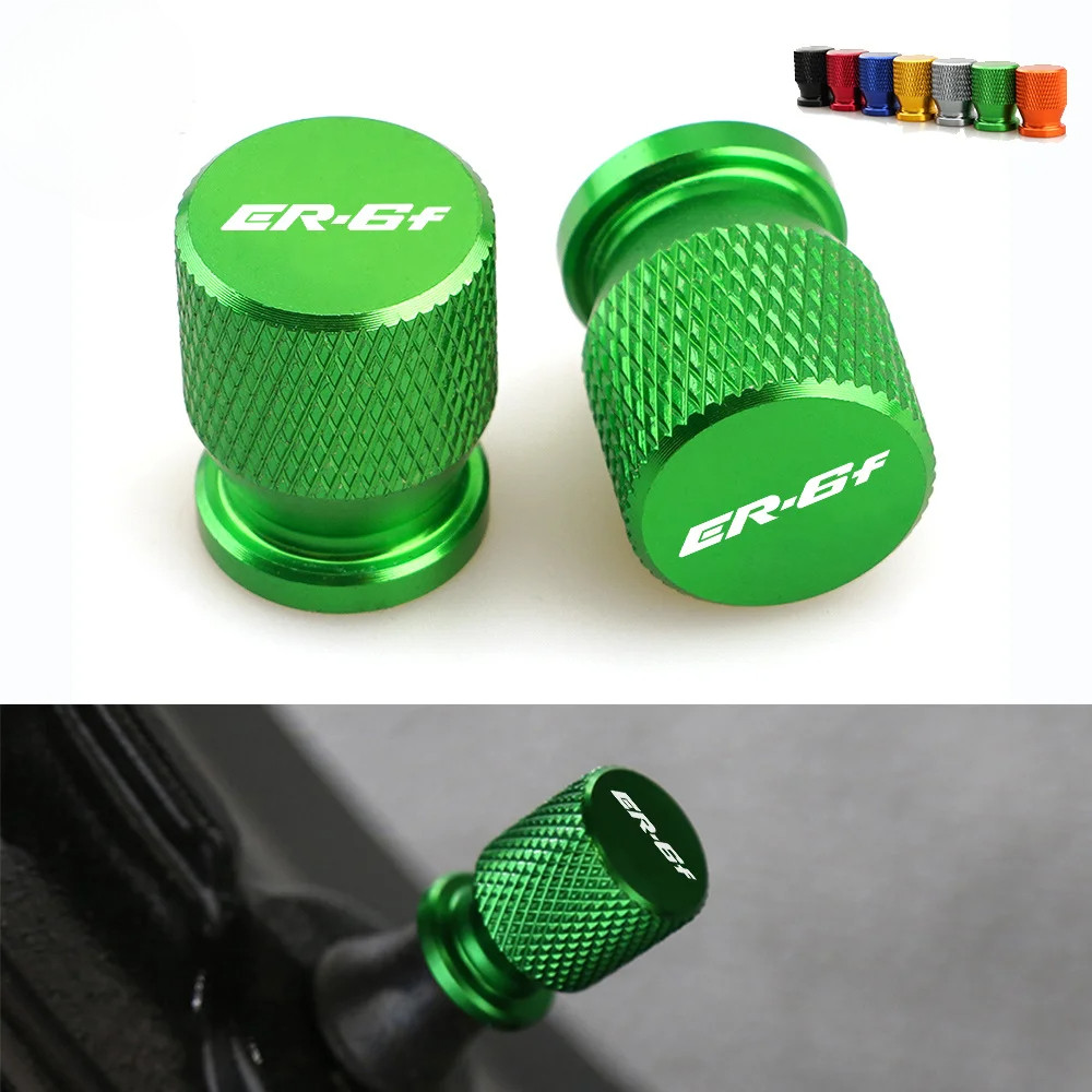 สําหรับ Kawasaki ER6N ER6F ER 6N 6F 1 คู่ยางวาล์ว Caps Stem ฝาครอบปลั๊กอะไหล่ CNC อลูมิเนียมอุปกรณ์เ