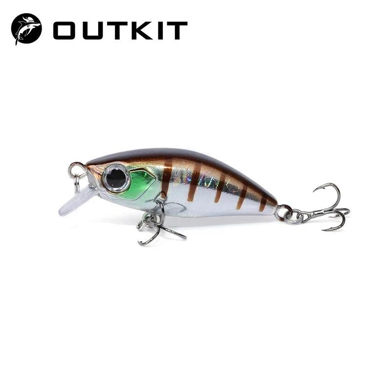 Outkit 1 ชิ้นตกปลา Lure Minnow 4.8g Sinking เหยื่อประดิษฐ์ 3D ตาพลาสติก Wobblers Tackle Pesca Far-casting แม่เหล็กระบบ