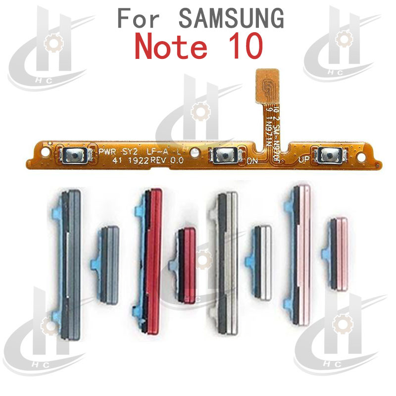 สําหรับ Samsung Galaxy Note 10 Power volume ปุ่มด้านข้าง Flex Cable Keys ปุ่มปิดปุ่มปรับระดับเสียงขึ้นและลงด้านข้างอะไหล่ทดแทน