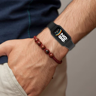 ฟิล์มกระจกนิรภัย + สายซิลิโคน for Smartwatch Mi Band 9 Active /Redmi Band 3 สายยางรัดข้อมืออุปกรณ์ป้องกันหน้าจอ