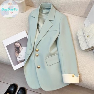 Daydayto เสื้อสูท Casual Office Lady Elegant Patchwork Singl…