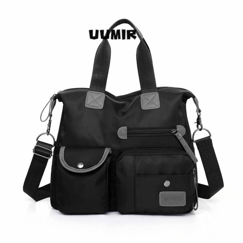 Uumir Tote Bag, กระเป๋าสะพายไนลอนกันน้ําความจุขนาดใหญ่, กระเป๋าสะพายข้างเดินทางน้ําหนักเบาหลายกระเป๋าแฟชั่น