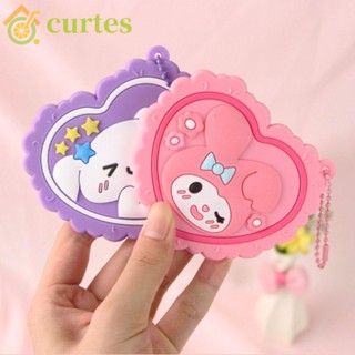 Curtes พวงกุญแจกระจก ขนาดเล็ก แบบพกพา Kawaii Kuromi My Melody จี้กระเป๋า อเนกประสงค์