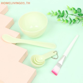 Onehome ชุดช้อนแปรงมาส์กหน้า 4 ชิ้น DIY TH