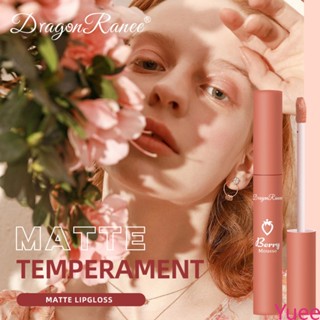 Dragon Ranee Velvet Matte Lip Glaze Matte Waterproof Non-marking ลิปสติก Long Lasting Lip Glaze yuee