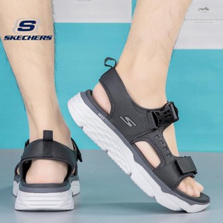 Skechers_ MAX CUSHION รองเท้าแตะลําลอง พื้นหนา ใส่สบาย เหมาะกับการเล่นกีฬา โยคะ สําหรับผู้ชาย