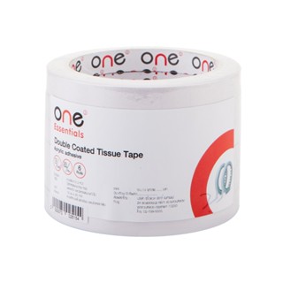 ONE เทปเยื่อกาว 2 หน้า 12 มม.x20 หลา (แพ็ค6ม้วน) ONE