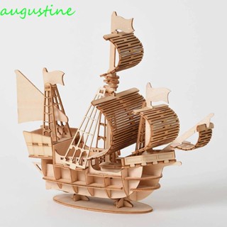 Augustine ชุดของเล่นจิ๊กซอว์ไม้ 3D DIY สําหรับเด็ก