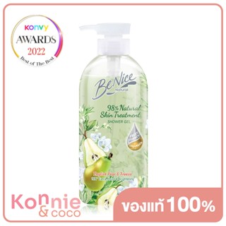 BeNice Shower Gel Natural English Pear Extract Pump [Green] 450ml บีไนซ์ เจลอาบน้ำ.