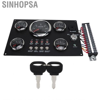 Sinhopsa Fuel Level Oil Pressure Water Temp Gauge IP67  Digital Dash Panel Speedometer Universal Alarm Function for