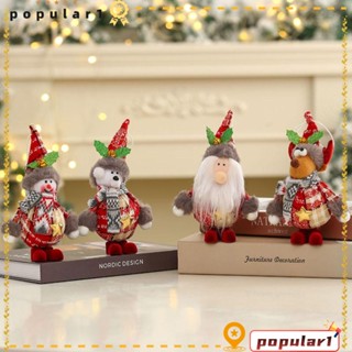 Popular จี้ตุ๊กตาซานตาคลอส สโนว์แมน น้ําหนักเบา คุณภาพสูง สําหรับแขวนตกแต่งต้นคริสต์มาส 2 ชิ้น