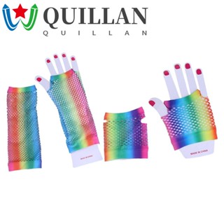 Quillan ถุงมือตาข่ายตกปลา เกาหลี ปาร์ตี้ เด็กผู้หญิง ยาว ครึ่งนิ้ว สําหรับผู้หญิง แขน