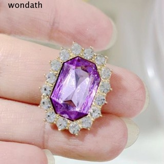 Wonda กระดุมคริสตัล พลอยเทียม หรูหรา 20*17 มม. 50 ชิ้น Diy