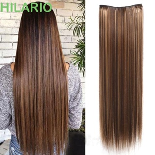 Hilario กิ๊บต่อผม ผมยาวตรง สีน้ําตาล สีดํา แฟชั่น 5 คลิป ผมสังเคราะห์ตรง ผู้หญิง