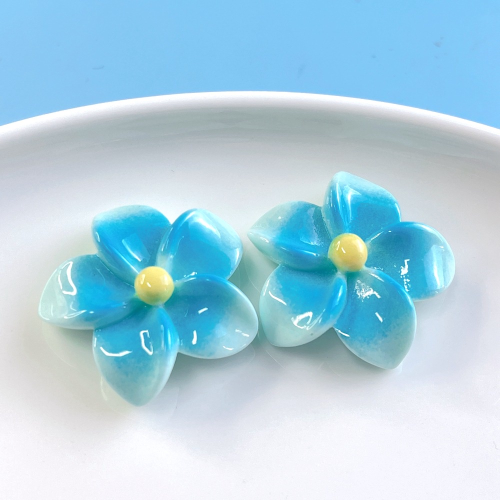 [3 #] Jibbitz Crocs Frangipani ที่คาดผมเรซิ่น ลายดอกไม้ ขนาด 3.1 * 3.1 * 1.2 ซม. แฮนด์เมด diy อุปกรณ์เสริม สําหรับรองเท้า SC